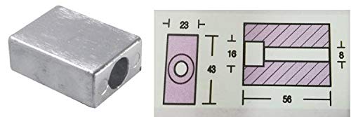 Parachinishop Anodo A Cubo Omc Johnson Evinrude 60-280 Hp V4-V6 In Zinco Accessori Nautica