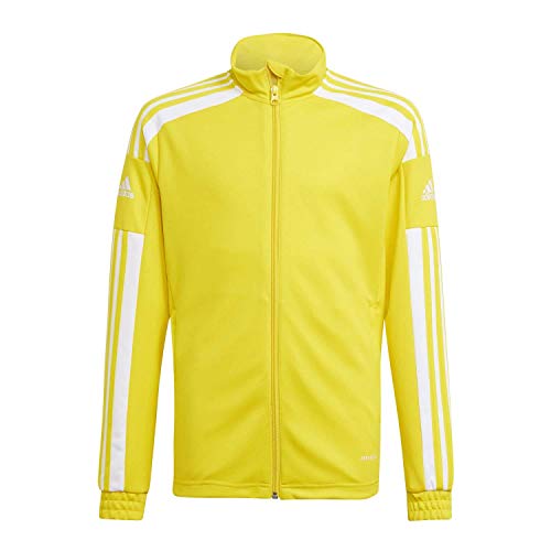 Adidas Squadra 21 Training Track Tracksuit Jacket Giacca, Team Yellow/White, 7-8 Anni Unisex - Bambini E Ragazzi