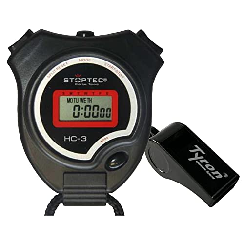 Schütt Stoptec Hc-3 - Cronometro Digitale Con Fischietto, Per Hobby, Sport, Tempo Libero, Resistente Agli Spruzzi, Adatto Per Bambini