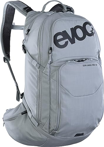 Evoc, Sac À Dos Explorer Pro 30 Argent Unisex Adulto, Nero, Taglia Unica