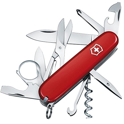 Victorinox, Explorer, Coltellino Svizzero (16 Funzioni, Lente Di Ingrandimento, Cacciavite Phillips, Forbici) Colore Rosso