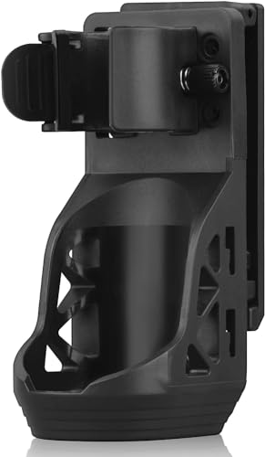 Ultrafire W66 Torce Tattiche Holster Pouch, Supporto Torcia Girevole Per Cintura, Con Sistema Di Chiusura Laterale A Leva, Per Torce Con Diametro 0,9"
