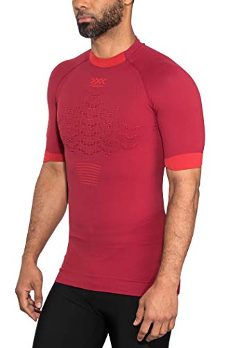 X-Bionic The Trick 4.0 Run Shirt Short Sleeve Men, Uomo, Namid Red/Sunset Orange, L