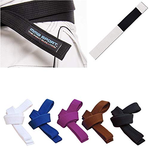 Cintura Bjj Belt Jiu Jitsu Kimono - Gi 100% Cotton 6 Mm Colori Vari (A3 / 290 Cm, Bianca)