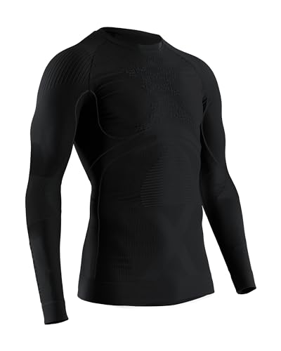 X-Bionic Energy Accumulator 4.0 Round Neck Long Sleeves, Strato Base Camicia Funzionale Uomo, Nero (Black/Black), Xl