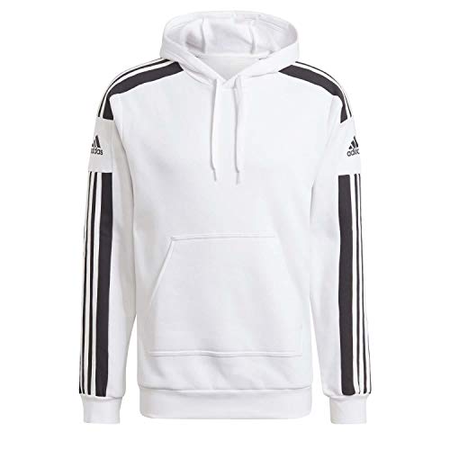 Adidas Squadra 21 Hooded Track Top, Felpa Sportiva Con Cappuccio Uomo, White, M