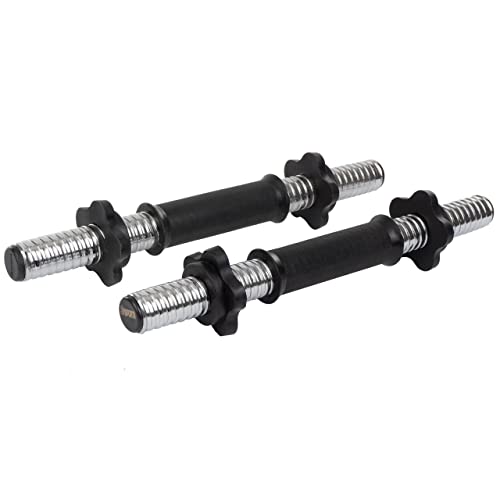 Scsports® Manubri Palestra - Set/Singolo, Chiusura A Molla/Stella, Ø30/50 Mm, Max 50/100 Kg, In Acciaio Cromato, Zigrinato - Barre Manubrio (2 Pezzi,