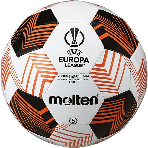 Molten Pallone Da Calcio Uefa Europa Leage, Replica Ufficiale Uefa Europa Leage, Forma Superiore E Ritenzione Dell'Aria, Misura 5, Per Ragazzi E Ragaz