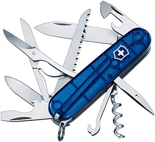 Victorinox, Coltellino Svizzero Huntsman (15 Funzioni, Forbici, Seghetto Per Legno, Cacciavite), Blu