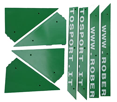 Roberto Sport Calcio Balilla Ricambi Angolari Ferma Vetro 8 Pezzi,4 Angoli E 4 Liste, Per Tutti I Modelli, Serigrafati