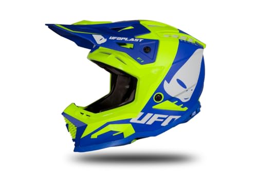 Ufo Plast Casco Echus Blu/Giallo Fluo Opaco M