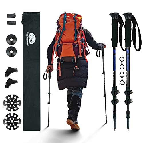 Bastoni Da Nordic Walking Per Trekking, Bastone Da Trekking Telescopico 2 Pezzo Per Tenda, Alluminio Bastone Da Trekking Per Bambini, Adulto, Bastone 
