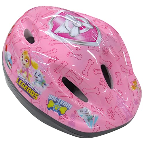 Albri Casco Paw Patrol Bici E Skate Deluxe 52-56 Cm Approvato Tüv/Gs, Caschetto Protettivo Bicicletta Unisex Bambini, Rosa, Taglia 51-56 Cm