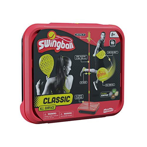 Swingball Classic All Surface Set, Real Tennis Ball, Championship Bats, All Surface Base Con Custodia Integrata Per Il Trasporto, Per Bambini Dai 6 An