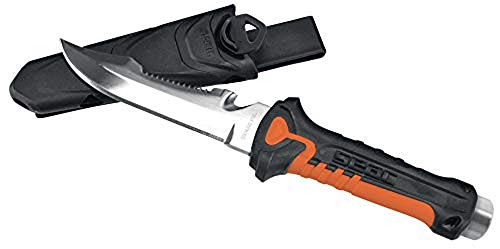 Seac Rapid Coltello Di Sicurezza Per Immersioni E Pesca Subacquea, Acciaio Inossidabile, 10.5 Cm