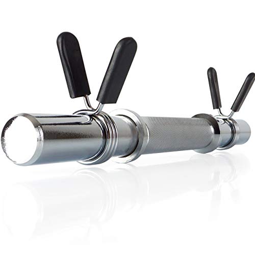 Scsports® Manubri Palestra - Set/Singolo, Chiusura A Molla/Stella, Ø30/50 Mm, Max 50/100 Kg, In Acciaio Cromato, Zigrinato - Barre Manubrio (1 Pezzo,