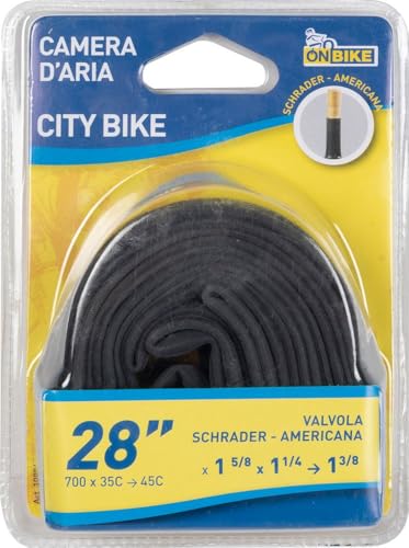 Camera D'Aria Mountain Bike City Bike 28"X 1 5/8 X 1 1/4 -1 3/8 Valvola Schrader Americana Nero Ciclo Bici Adulto