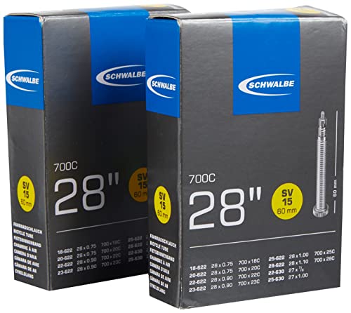 Schwalbe Sv15 60Mm, Tubo Interno Unisex-Adult, Nero, 700C