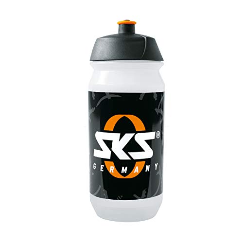 Sks Germany Logo Bottle Small Borraccia Da 500 Ml Con Design (Accessorio Per Tutti I Comuni Portaborraccia, Valvola Push-Pull A Prova Di Perdite, Form