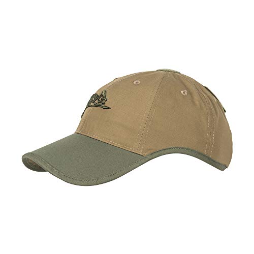 Helikon-Tex Cap -Polycotton, Berretto Con Logo In Ripstop Coyote Verde Oliva A Modello Da Uomo, Verde (Green), Taglia Unica