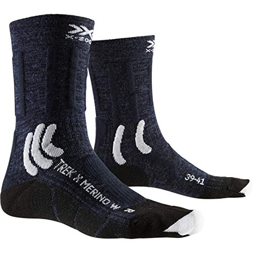 X-Socks Trek X Merino, Socks Donna, Midnight Blue/Arctic White, 41-42