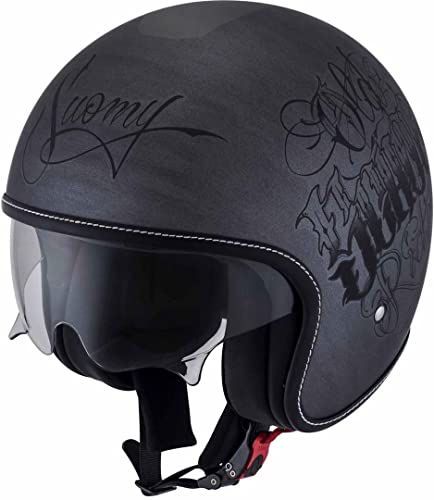 Suomy Casco Rokk Old School Rider Scratch Gunmetal, Gunmetal, Xs