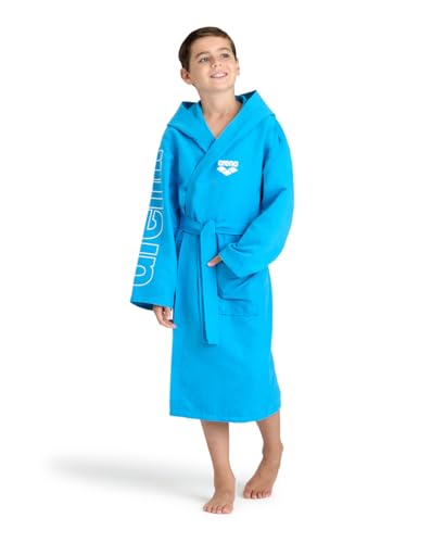 Arena Zeal Plus Junior Accappatoio Bambino E Bambina In Microfibra, Accappatoio Microfibra Con Cappuccio E Tasche, Accappatoio Unisex Ad Asciugatura R