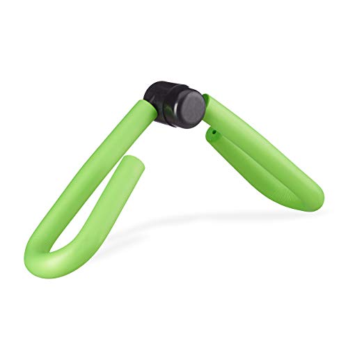 Relaxdays, Verde, Attrezzo Per Esercizi Gambe, Allenamento Interno Cosce, Per Casa, Multifunzionale, Braccia E Pettorali, Unisex Adulto, 10,5 X 47 X 1