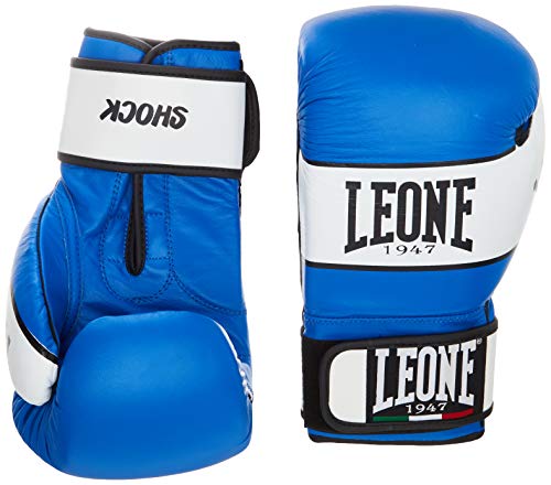 Leone 1947, Shock Guanti Boxe, Unisex - Adulto, Blu, 12 Oz, Gn047