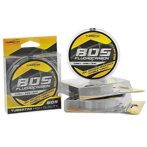 Tubertini Filo Da Pesca Fluorocarbon Bos Fluorocarbon Ideale Per Tutte Le Tecniche Di Pesca Spinning Surfcasting Trota Bolognese Lago Invisibile In Ac