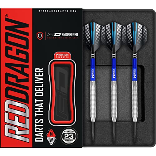 Red Dragon Razor Edge Original 23G Freccette Tungsteno Con Punta Acciacio, Voli E Freccette Aste