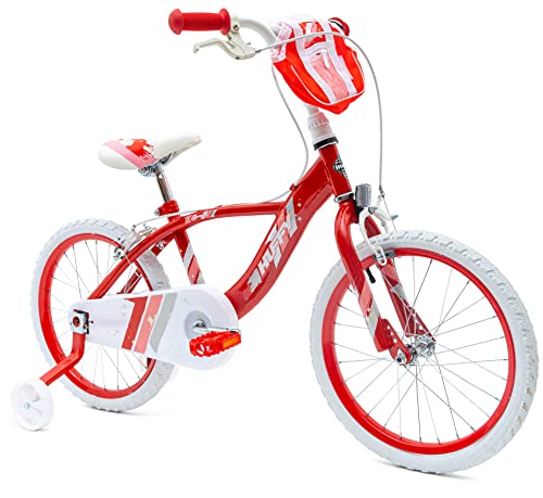 Huffy, Bambina Glimmer Bike Ragazza, Rosso, 18"