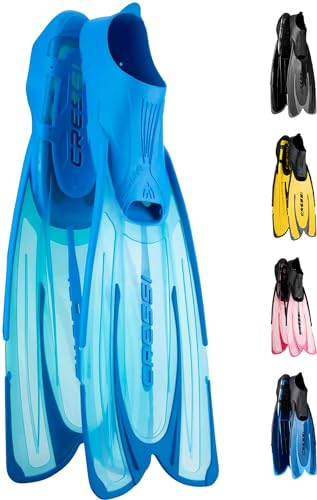 Cressi Agua, Pinne Self Adjusting Per Immersioni, Snorkeling E Nuoto Unisex Adulto, Acquamarina, 45/46