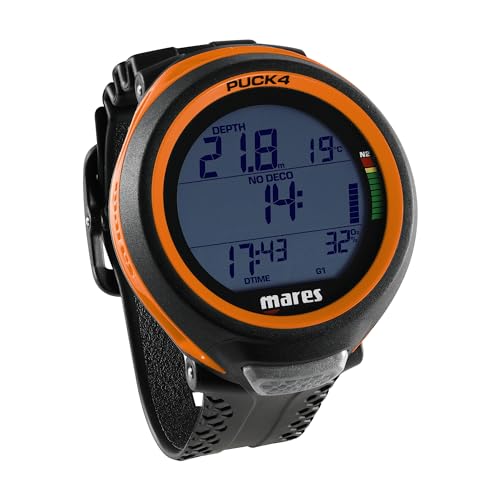 Mares Dive Computer Puck 4 (Black-Orange)