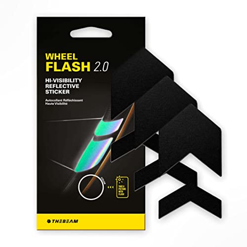 The Beam - Wheel Flash 2.0 - Adesivi Ad Alta Visibilità Per Cerchi E Ruote Di Biciclette - Adesivi Per Bicicletta, Catarifrangente Adesivo, Adesivi Ca