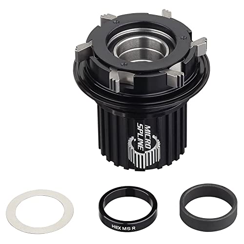 Spank Hex Shimano Micro-Spline Alloy Anti-Bite Corpo Della Ruota Libera Mozzo Mtb Adulto Unisex Nero Standard