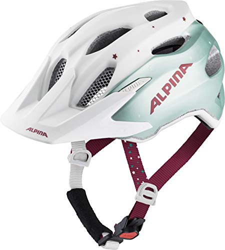 Alpina Carapax Jr, Caschi Da Ciclismo Girls, Pistachio-Cherry, 51-56