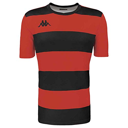 Kappa Casernhor Ss, Maglia Calcio Uomo, Nero/Rosso, 12 Anni