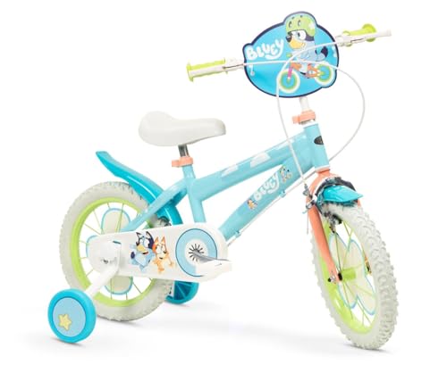 Toimsa Bicicletta Bluey 14" (4/6 Anni), Gioventù Unisex, Multicolore, Estandar