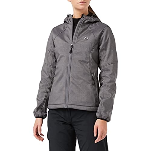 Ultrasport Estelle Softshell Giacca Per Donna Con Cappuccio, Grey/Melange, Xs