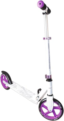 Muuwmi Aluminium Scooter 200 Mm Weiß/Lila, Girls, Porpora Bianco, One Size