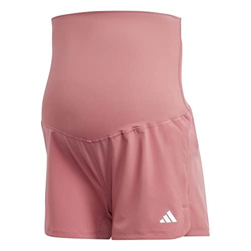 Adidas Pacer Aeroready Pantaloncini, Pink Strata/White, Xs