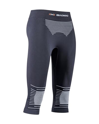 X-Bionic Energizer 4.0 3/4, Strato Base Pantaloni Funzionali Donna, Nero (Opal Black/Arctic White), Xs