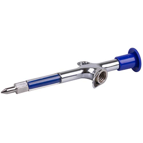 M-Wave Grease Gun-Siringa Grasso, Corpo In Alluminio, Forma Ergonomica Unisex-Adulti, Argento/Blu