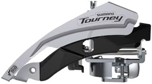 Shimano Fdty600Ml6, Fd-Ty600 Tourney Mech Anteriore, Triplo, Oscillazione Superiore, Doppia Tiro, 66-69, Per 42T Unisex, Nero, 7/8-Speed Top Swing