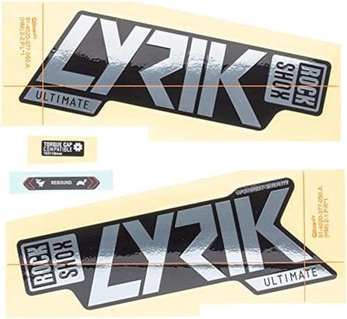 Rockshox Lyrik Ultimate Decal Kit 27,5"/29'' Polar Foil Unisex Adulto, Nero, Standard