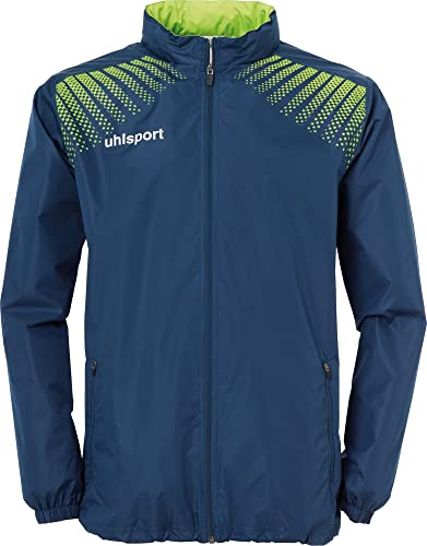 Uhlsport Uomo Goal Pioggia Giacca, Uomo, Goal Regenjacke, Petrol/Flash Grün, Xxxl