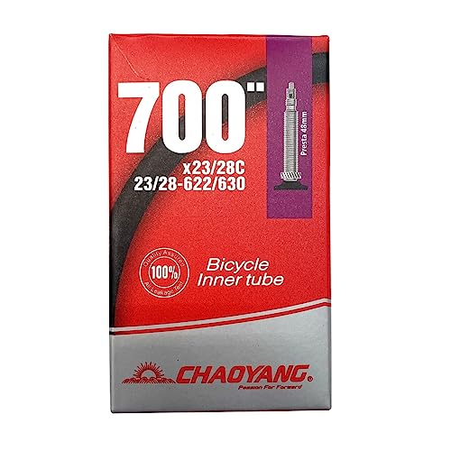 Chaoyang 6938112673970, Inner Tube 700X23-28 Self Repairing Presta Valve 48Mm Unisex Adulto, Nero, 700X23