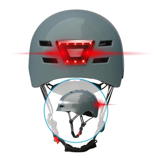Beeper - Casco Con Luci Anteriori E Posteriori Integrate Colore - Grigio, Taglia - L