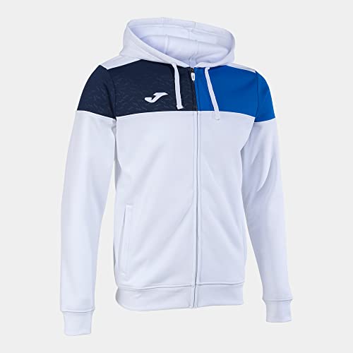 Joma Giacca Con Cappuccio Uomo Crew V Bianco Blu Reale Blu Navy